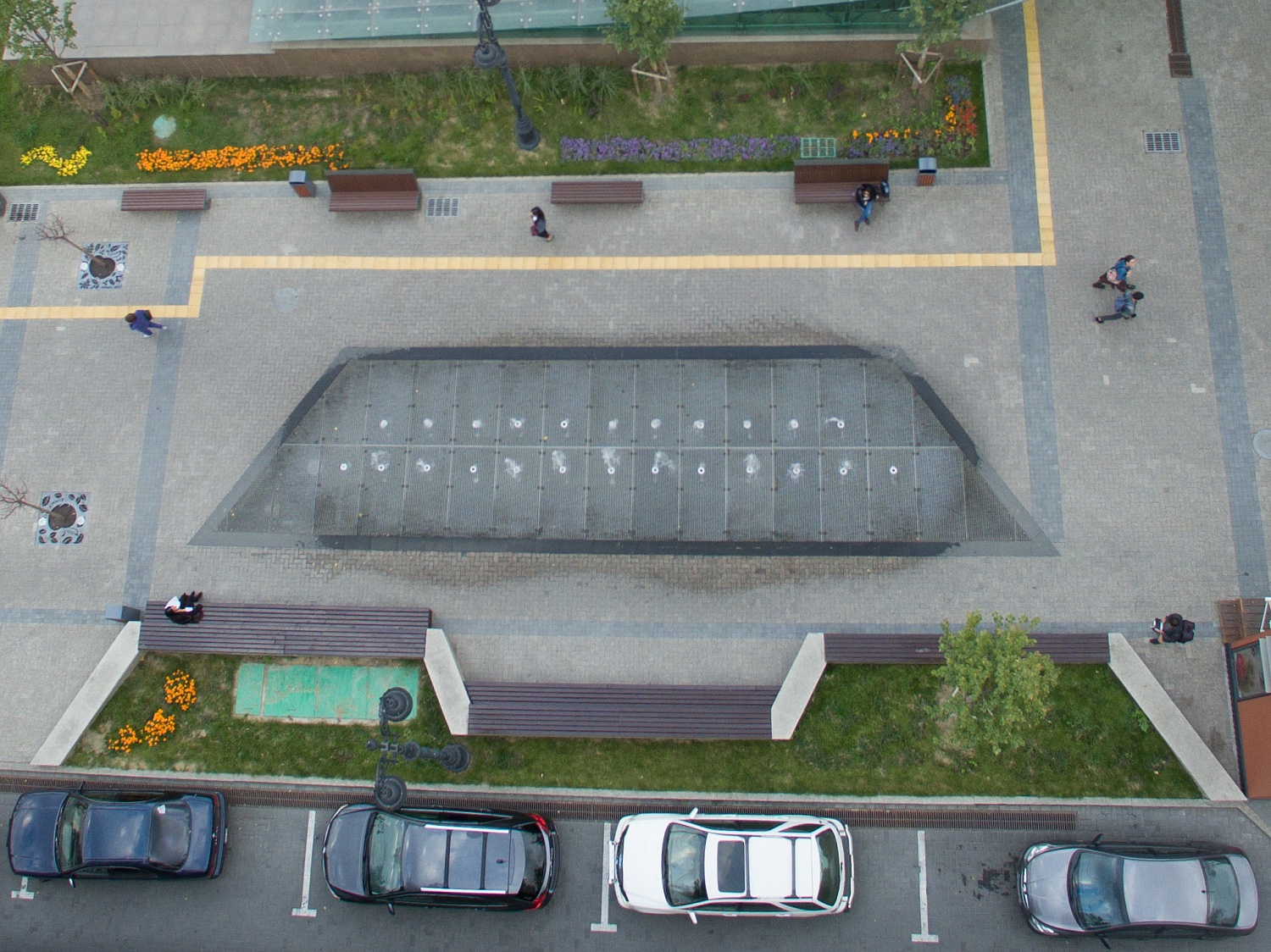 Фонтаны на улице Панфилова, г.Алматы